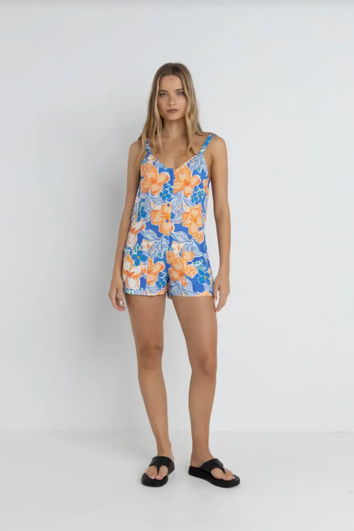 Rhythm WOMEN'S PARADISE FLORAL PLAYSUIT BLUE