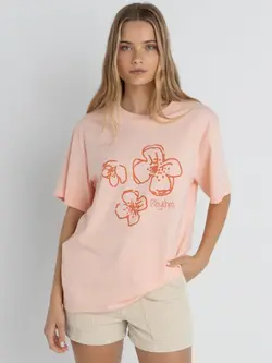 Rhythm WOMEN'S PARADISE FLORAL OVERSIZED TEE PINK