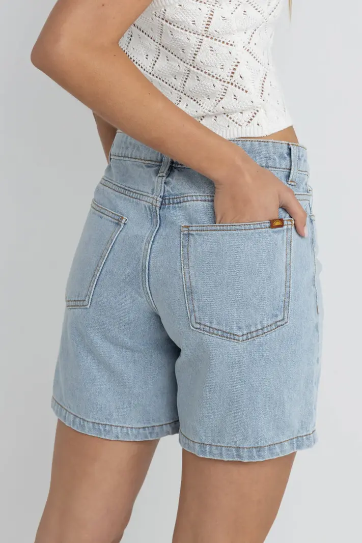Rhythm FEMMES TOUR DENIM BERMUDA SHORT LIGHT BLUE