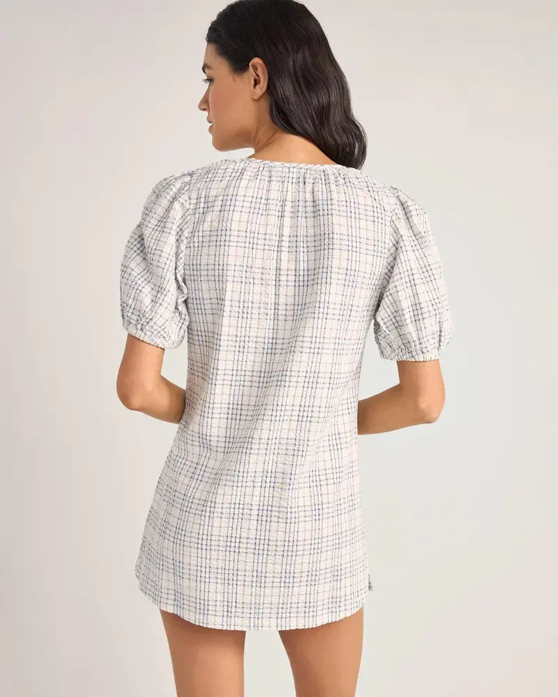 Rhythm FEMMES DESI PLAID MINI DRESS BLUE
