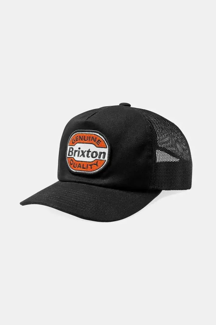 Brixton MEN'S KEATON MEDIUM PROFILE TRUCKER HAT BLACK/BLACK