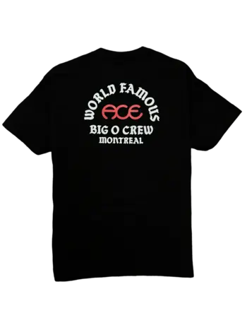 Ace trucks MEN'S WORLD FAMOUS T-SHIRT BLACK