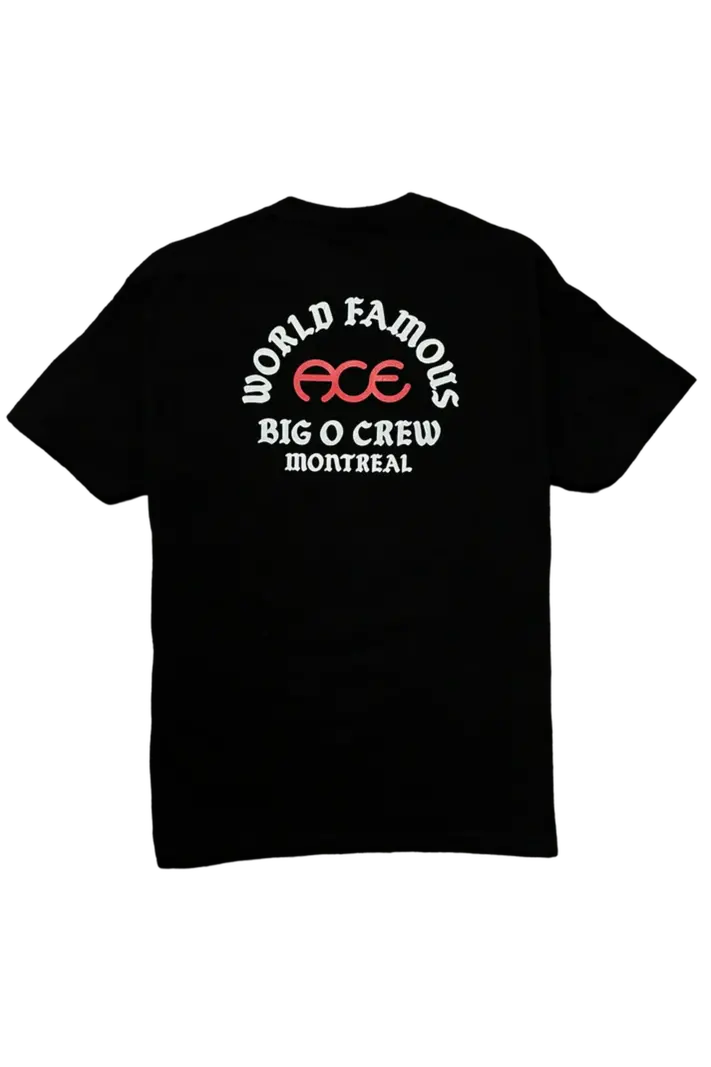 Ace trucks HOMMES WORLD FAMOUS T-SHIRT BLACK
