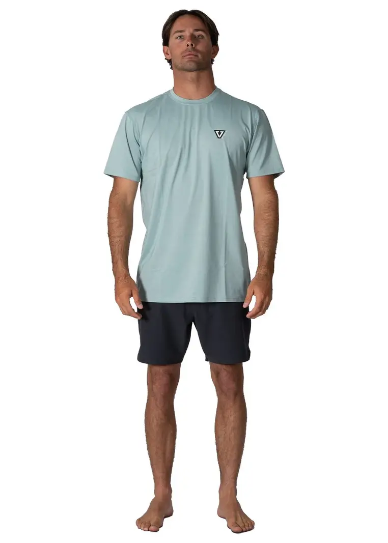 Vissla MEN'S TWISTED ECO SUN SHIRT SEA GREEN HEATHER