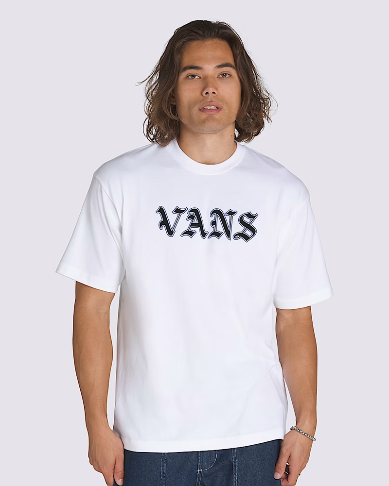 Vans HOMMES ORIGINAL STANDARD YE OLDE VANS T-SHIRT WHITE