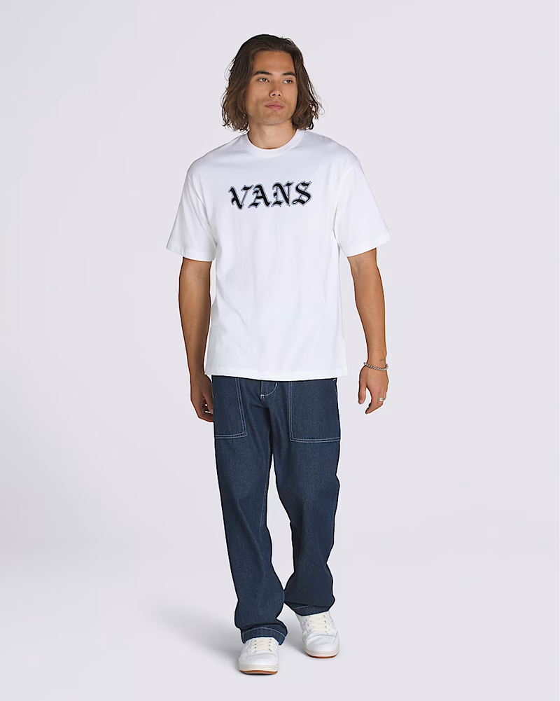 Vans HOMMES ORIGINAL STANDARD YE OLDE VANS T-SHIRT WHITE