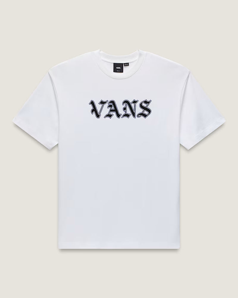 Vans HOMMES ORIGINAL STANDARD YE OLDE VANS T-SHIRT WHITE