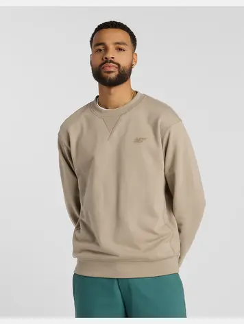 New Balance MEN'S FRENCH TERRY CREWNECK ARID STONE