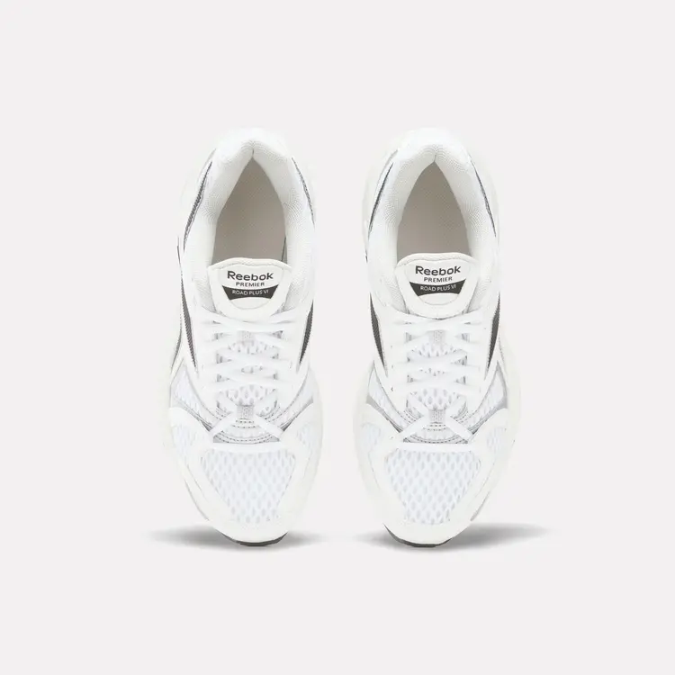 Reebok WOMEN'S PREMIER ROAD PLUS VI SHOES WHITE/WASHED BLACK/GREY