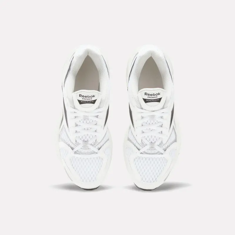 Reebok WOMEN'S PREMIER ROAD PLUS VI SHOES WHITE/WASHED BLACK/GREY