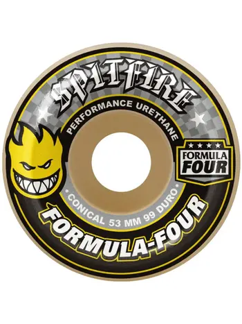 Spitfire wheels F4 99D CONICAL WHEELS 53MM YELLOW