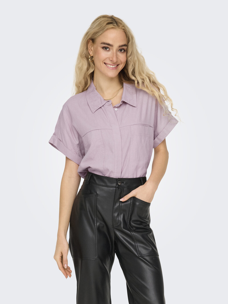 Only CARO BOXY S/S SHIRT VIOLET ICE
