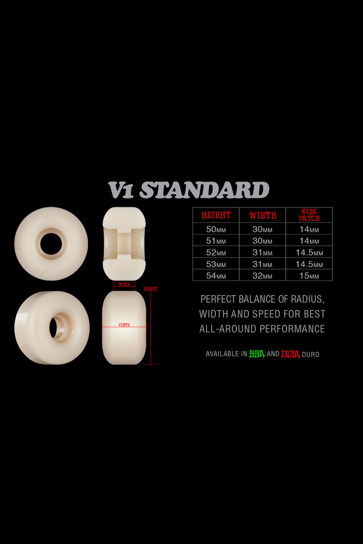 Bones STF STANDARD V1 WHEELS 103A 53mm