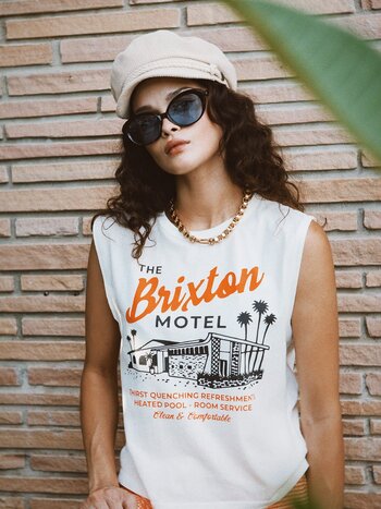 Brixton WOMEN'S BRIXTON MOTEL MUSCLE TANK OFF WHITE