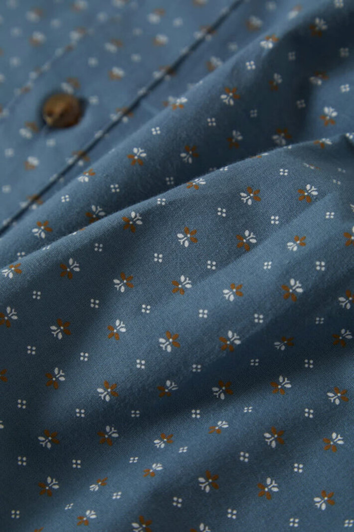 Brixton HOMMES CHARTER PRINT S/S SHIRT AZURE BLUE/MICRO FLORAL