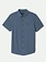 Brixton MEN'S CHARTER ORGANIC COTTON LINEN BLEND S/S SHIRT AZURE BLUE