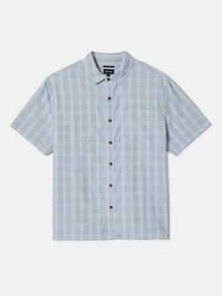 Brixton MEN'S CRU OXFORD PLAID RELAXED S/S SHIRT