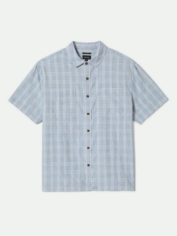 Brixton HOMMES CRU OXFORD PLAID RELAXED S/S SHIRT