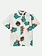 Brixton HOMMES CRU PRINT RELAXED S/S SHIRT OFF WHITE/AQUATIC GREEN FLORAL
