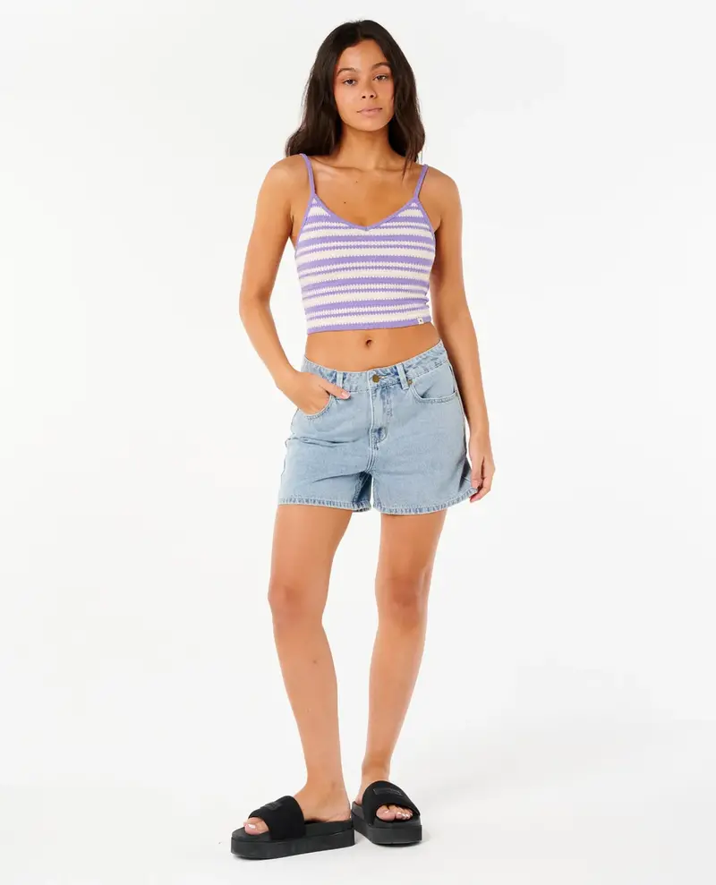 RIP CURL FEMMES BOBBI STRIPE TANK WHITE/PURPLE