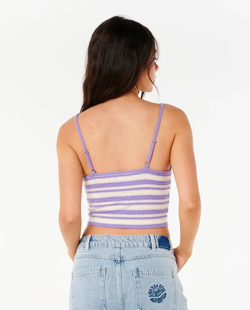 RIP CURL FEMMES BOBBI STRIPE TANK WHITE/PURPLE