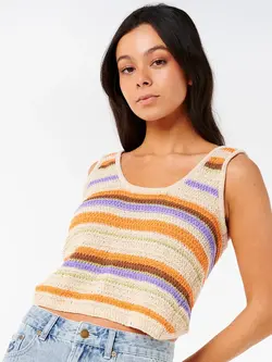 RIP CURL FEMMES CALA NIGHTS KNIT CROP LIGHT ORANGE
