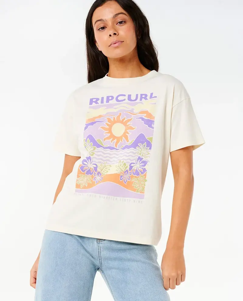 RIP CURL WOMEN'S DUNE DANCER RELAXED TEE BONE