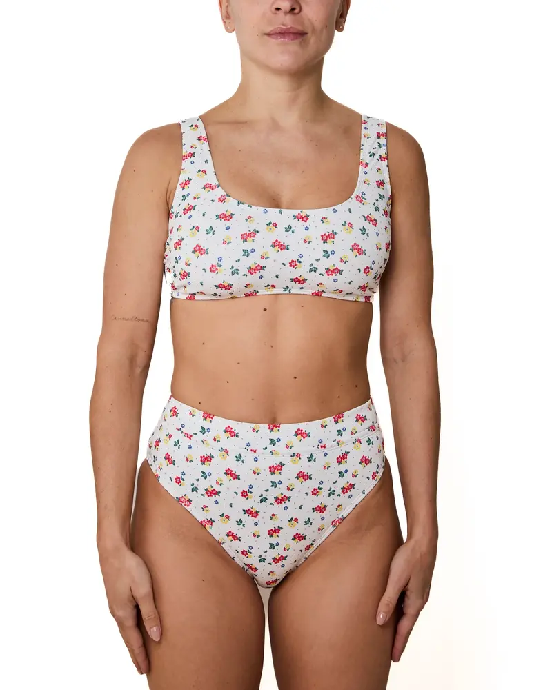 NANA THE BRAND GENEVIEVE BIKINI BOTTOM FLOWERS AND DOTS