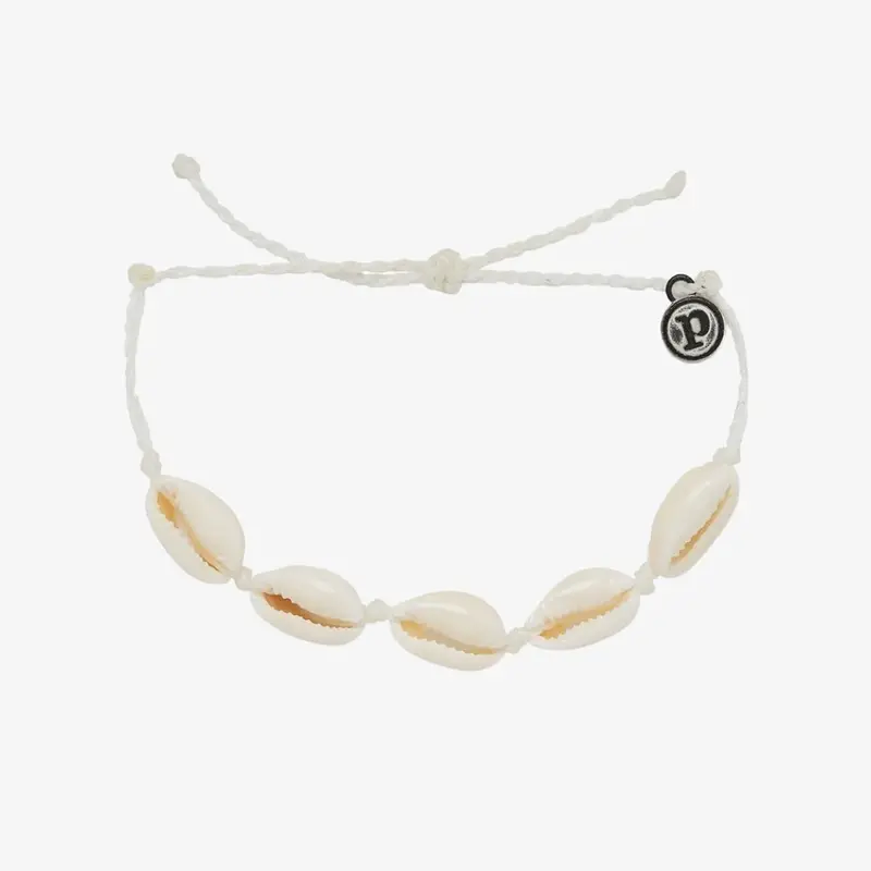 Puravida KNOTTED COWRIES BRACELET WHITE