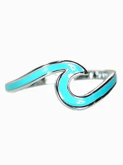 Puravida BAGUE ENAMELED WAVE SILVER