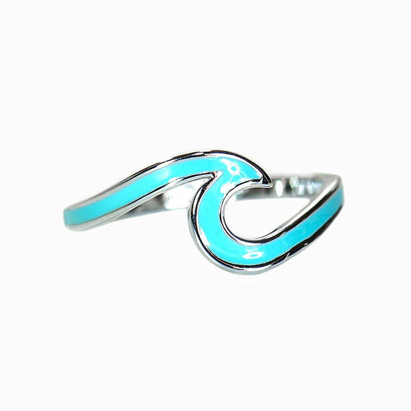 Puravida ENAMELED WAVE RING SILVER