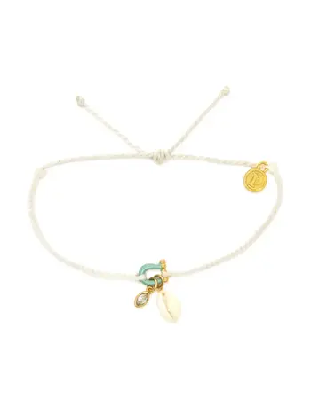 Puravida BRACELET BONNE CHANCE CROWRIE CHARM NATURAL