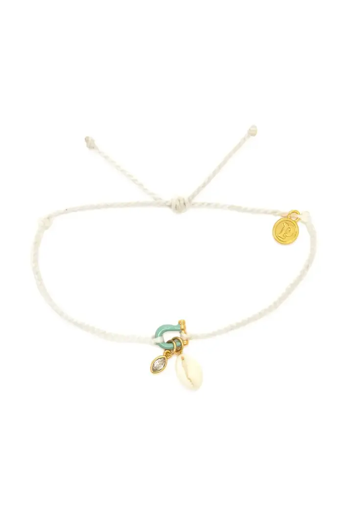 Puravida BONNE CHANCE CROWRIE CHARM BRACELET NATURAL