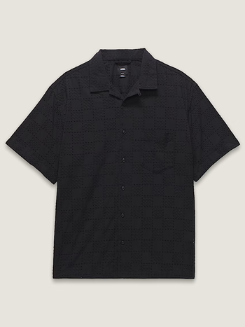 Vans MEN'S WAYSIDE EYELET WOVEN SHIRT BLACK
