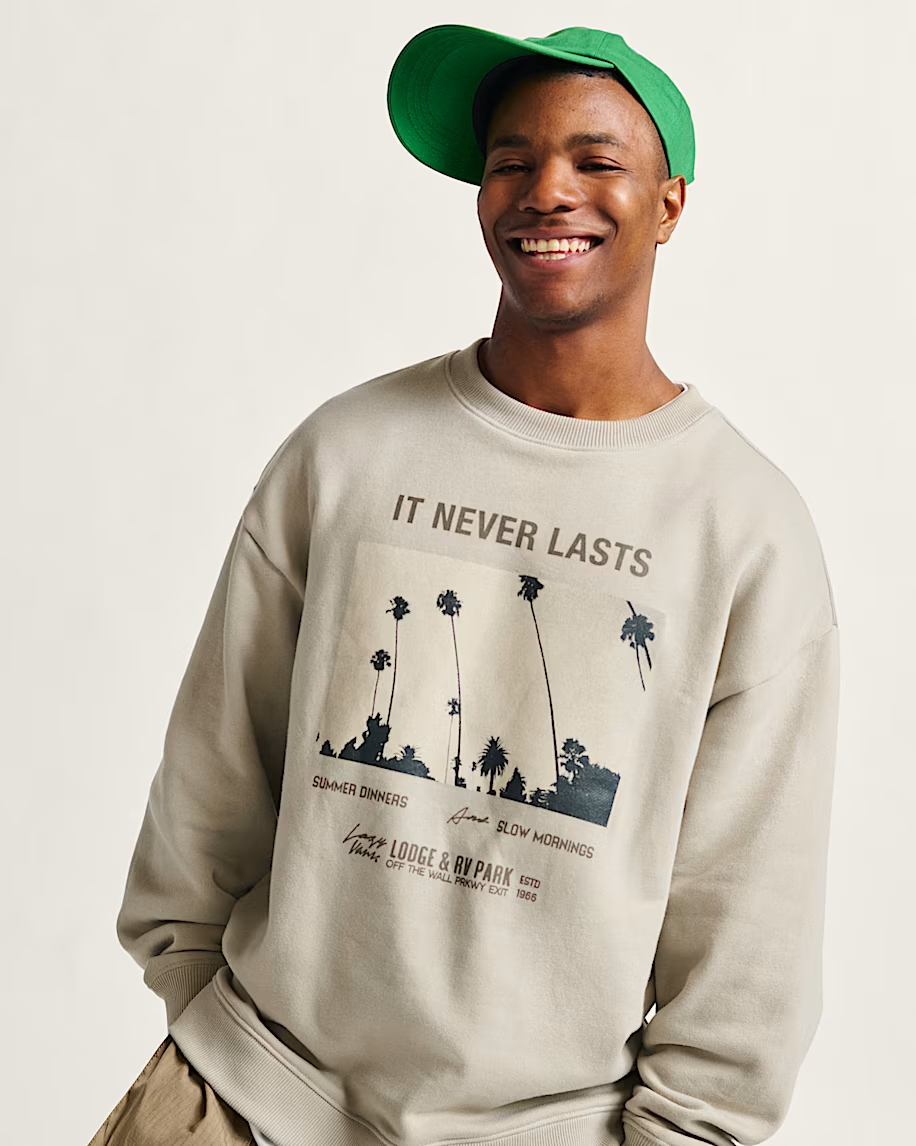 Vans NEVERLASTING OVERSIZED CREW SWEATSHIRT LONDON FOG