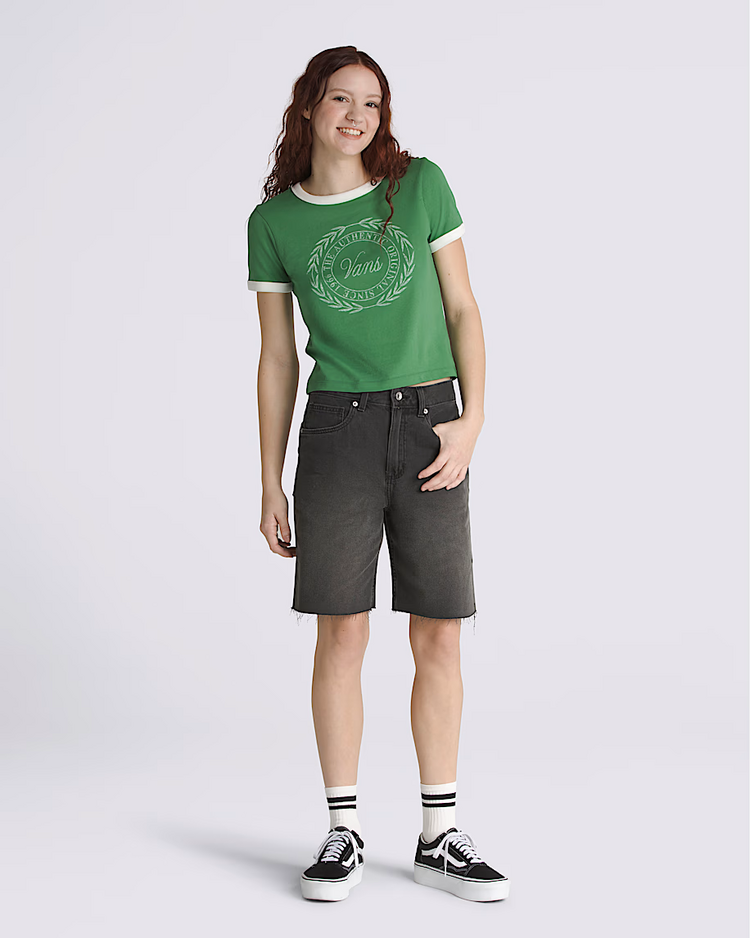 Vans WOMEN'S SIRELLE CUT-OFF 9'' JORTS WASHED BLACK