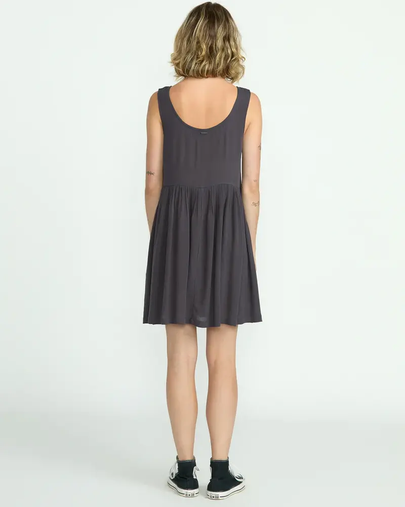 Volcom FEMMES LIVED IN BADDIE DRESS VINTAGE BLACK