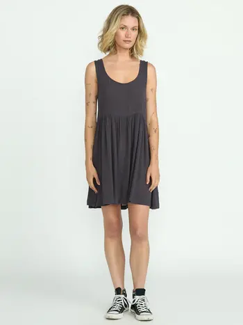Volcom FEMMES LIVED IN BADDIE DRESS VINTAGE BLACK