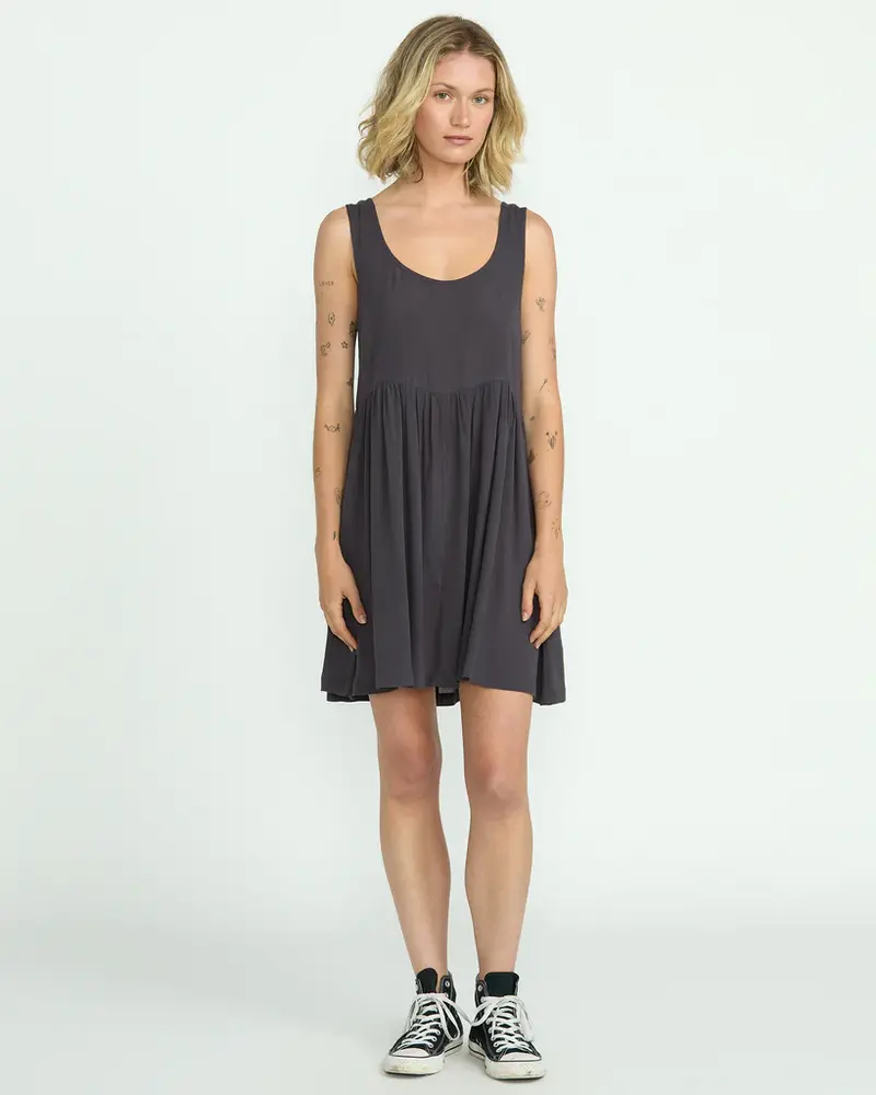 Volcom FEMMES LIVED IN BADDIE DRESS VINTAGE BLACK