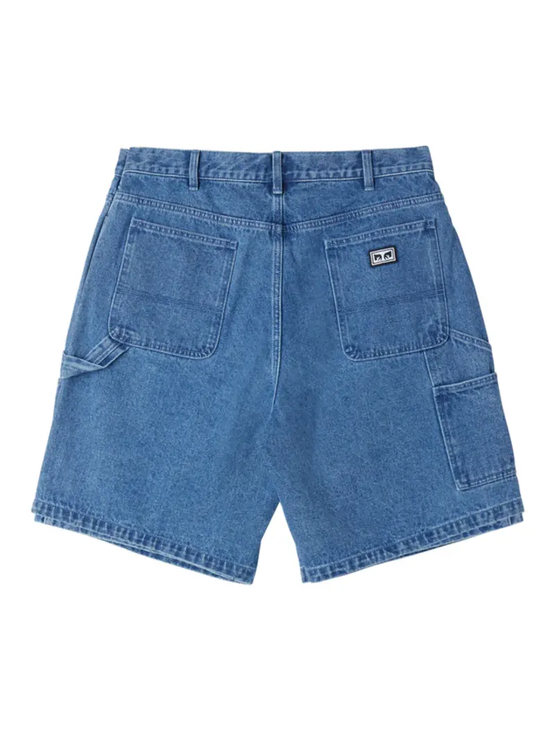 Obey MEN'S BIGWIG DENIM CARPENTER SHORT LIGHT INDIGO
