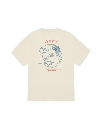 Obey MEN'S BELLA MAXIMUS CLASSIC T-SHIRT CREAM