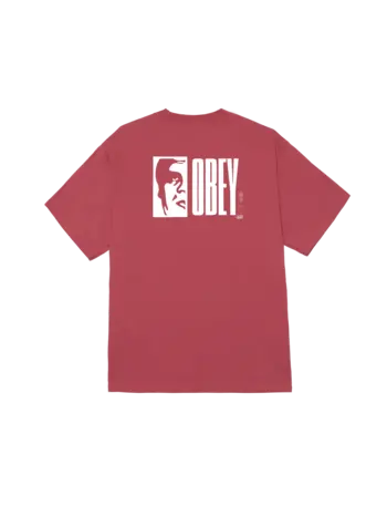 Obey MEN'S HALF ICON CLASSIC T-SHIRT MINERAL RED