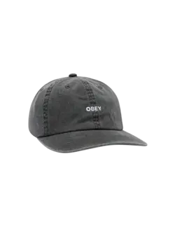 Obey HOMMES PIGMENT BOLD 6 PANEL HAT BLACK