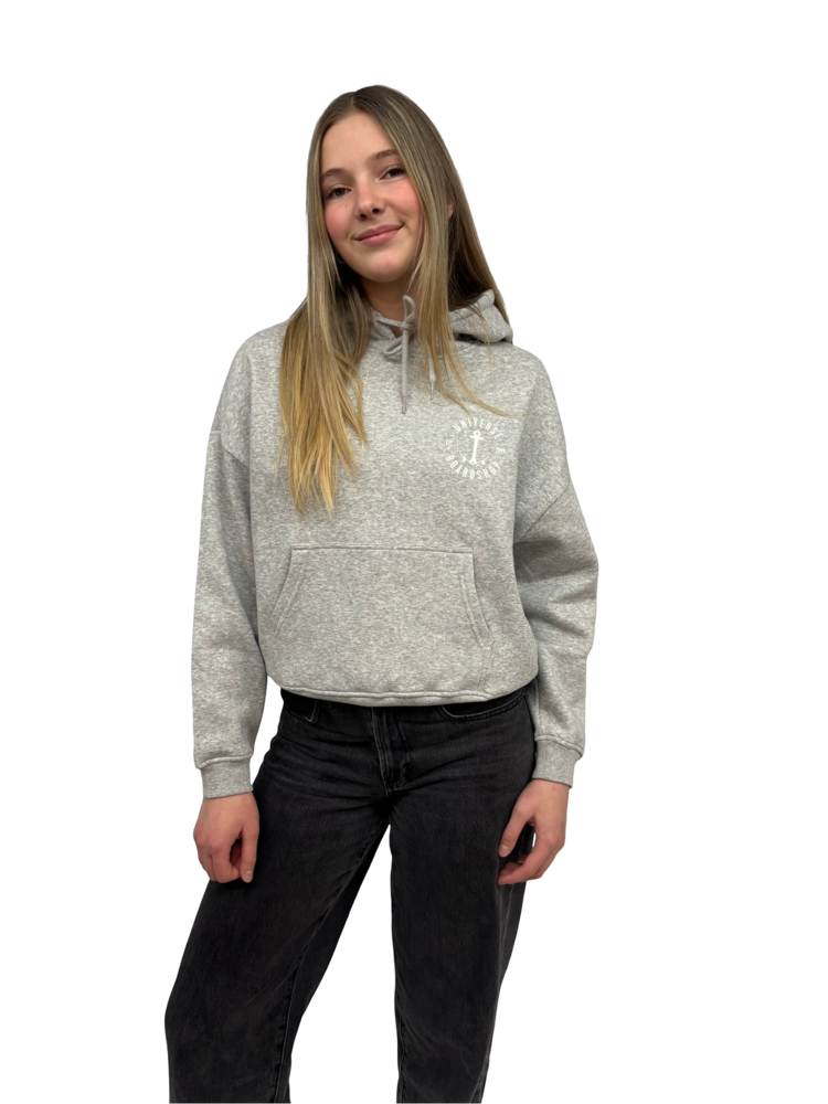 Universe Boardshop FEMMES ANCRE ONLY LIFE HOODIE GREY HEATHER/WHITE