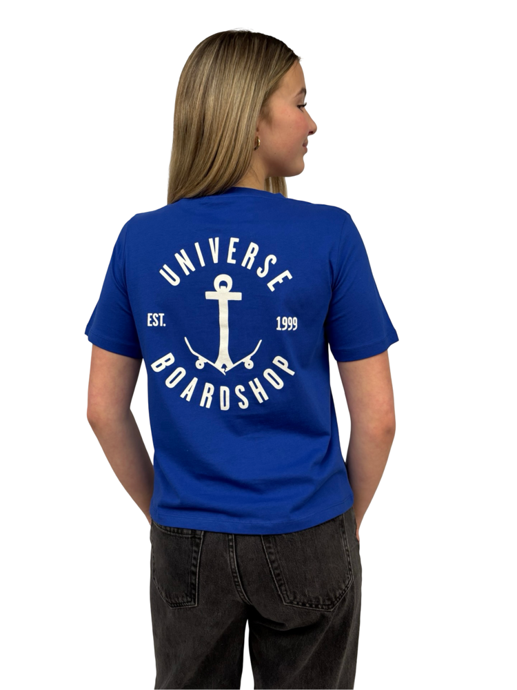 Universe Boardshop WOMEN'S ANCRE T-SHIRT ROYAL/WHITE