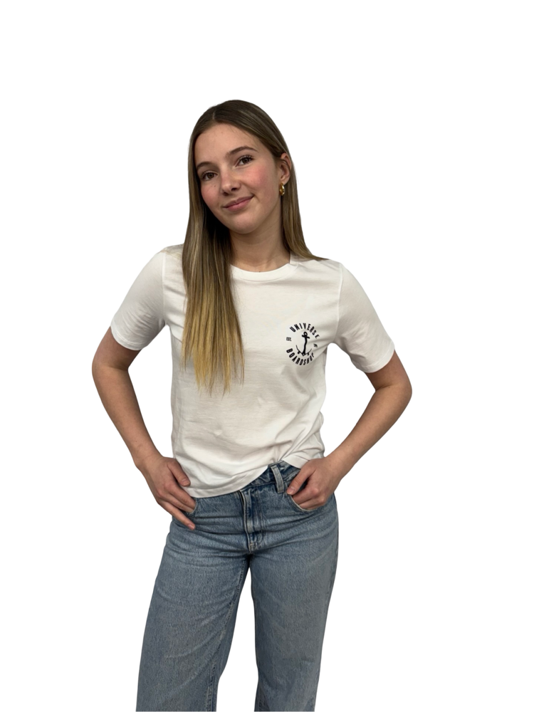 Universe Boardshop FEMMES ANCRE T-SHIRT WHITE/BLACK
