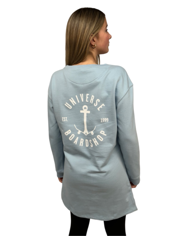 Universe Boardshop FEMMES ANCRE CREWNECK ROBE LIGHT BLUE/WHITE