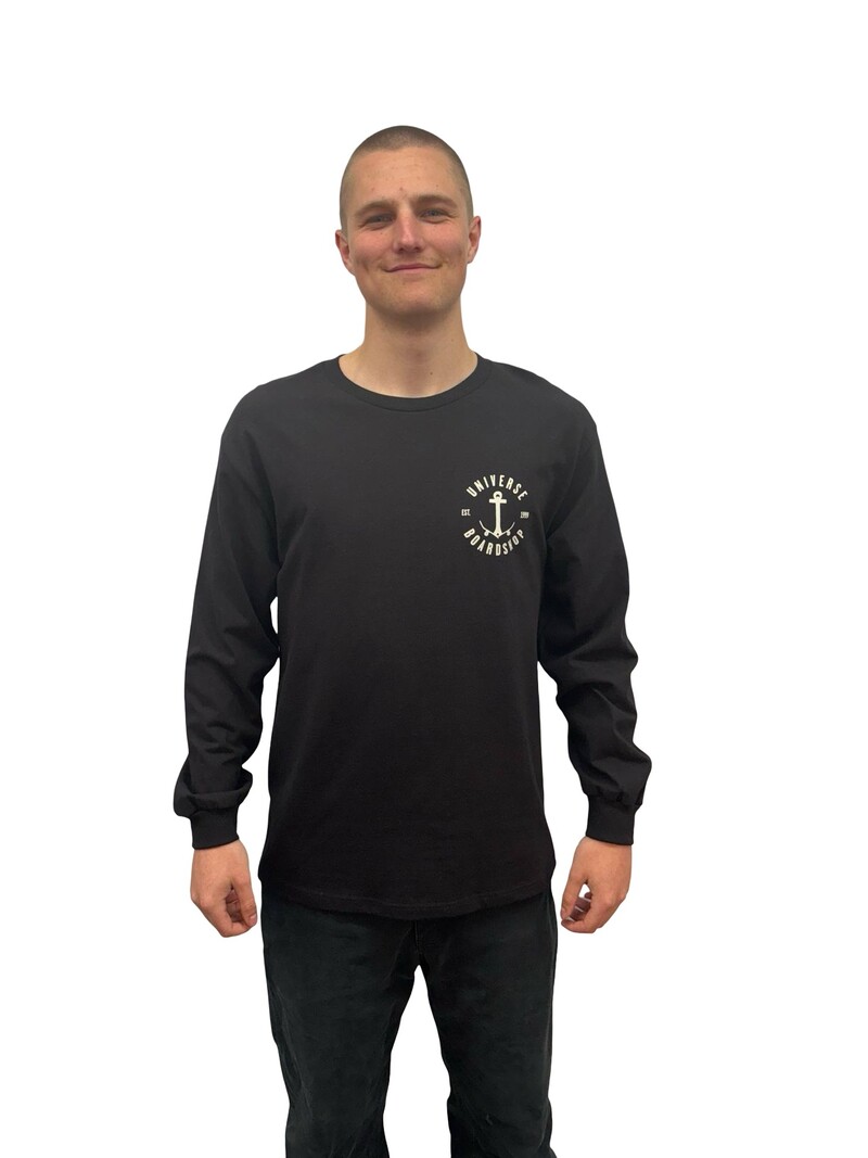 Universe Boardshop HOMMES ANCRE T-SHIRT LONG SLEEVE BLACK/SAND