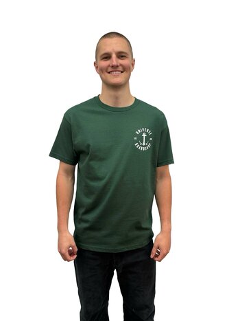 Universe Boardshop HOMMES ANCRE T-SHIRT PINE GREEN/WHITE