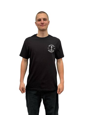 Universe Boardshop HOMMES ANCRE T-SHIRT BLACK/WHITE